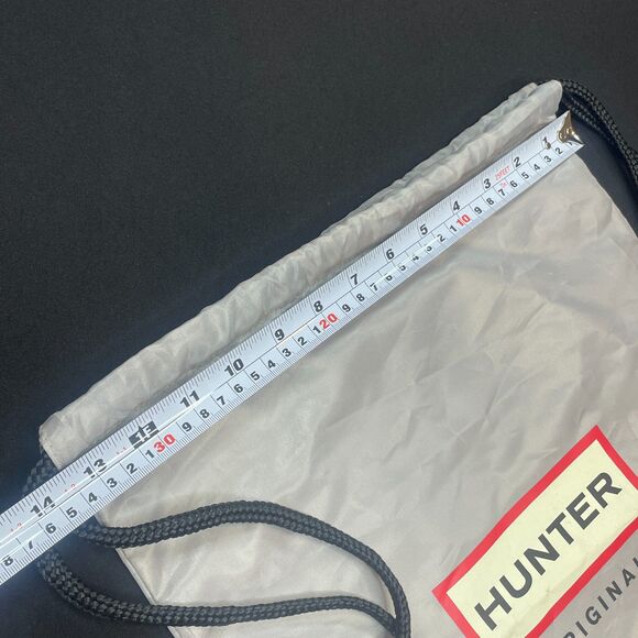 ~ HUNTER Backpack Lightweight Strong Nylon Drawstring Cinch Adjustable Gray Blk - Picture 9 of 15